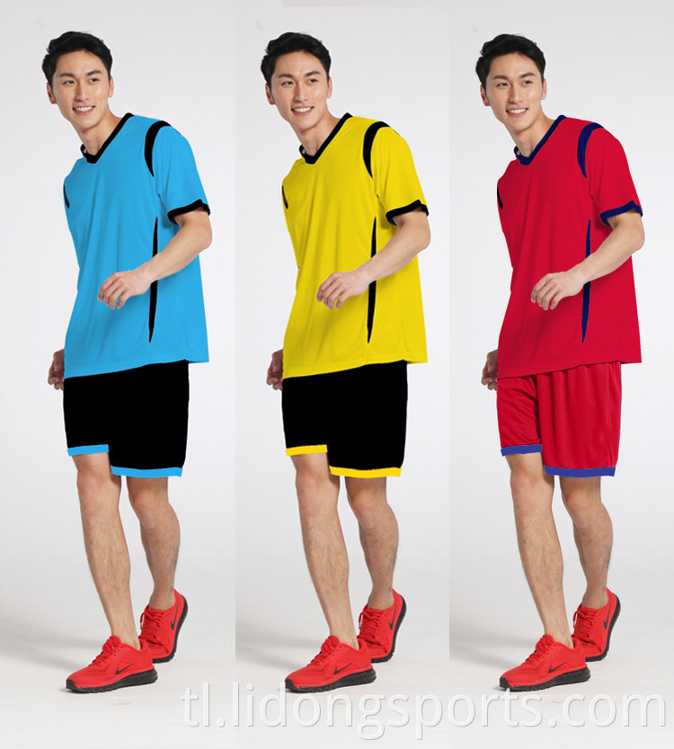 Custom Design National Team Yellow Soccer Jersey na ginawa sa China Guangzhou